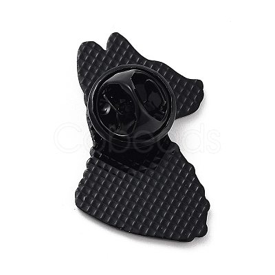 Black Baking Paint Zinc Alloy Brooches JEWB-M039-01B-EB-1