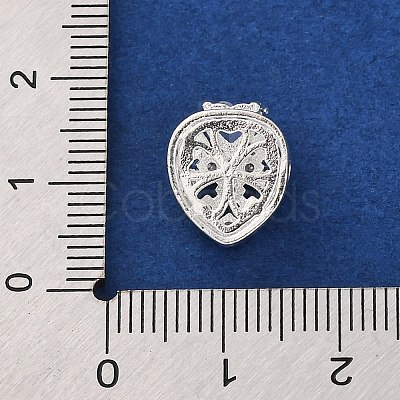 Rack Plating Brass Micro Pave Cubic Zirconia Beads KK-Z082-08S-1