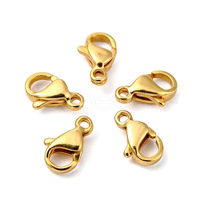 304 Stainless Steel Lobster Claw Clasps STAS-AB13-G-1