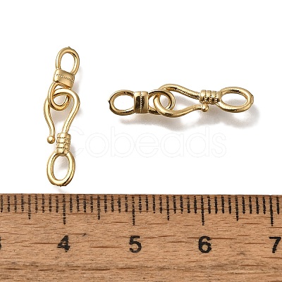 Brass S-Hook Clasps KK-H502-09G-1