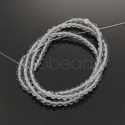 Natural Quartz Crystal Round Beads Strands G-P058-01-1