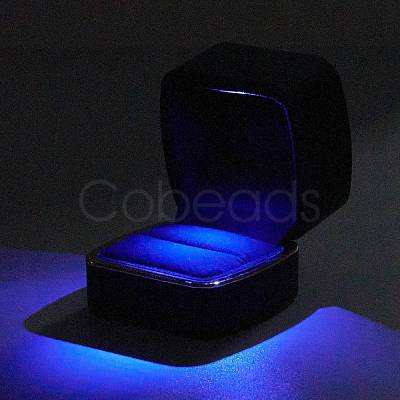 Square Plastic Jewelry Ring Boxes OBOX-F005-03A-1