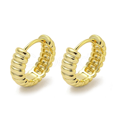 Brass Hoop Earrings EJEW-L211-010E-G-1