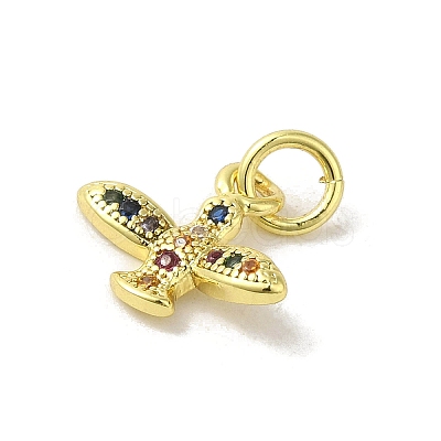 Brass Micro Pave Colorful Cubic Zirconia Charms KK-M283-26C-02-1