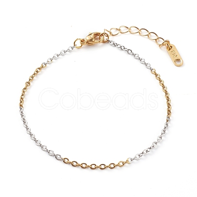 304 Stainless Steel Cable Chain Bracelets BJEW-JB06107-1