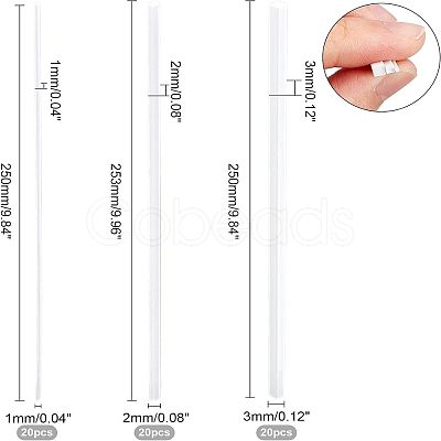 Olycraft ABS Plastic Square Solid Bar Rods DIY-OC0008-27-1