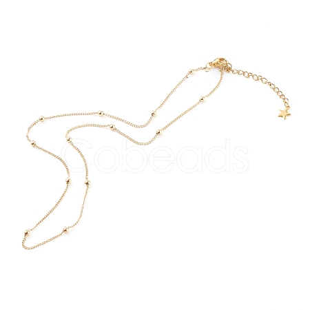 Brass Curb Chain Necklaces NJEW-JN03414-1