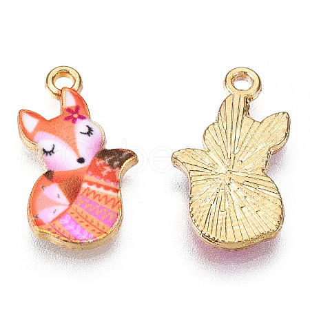 Painted Alloy Pendants PALLOY-P288-05G-06-1