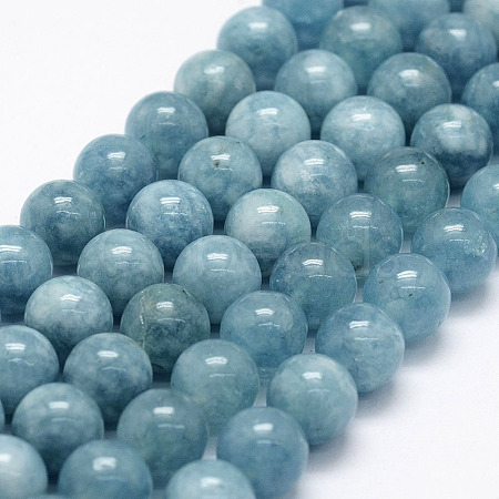 Natural White Jade Imitation Amazonite Beads Strands X-G-F364-16-6mm-1