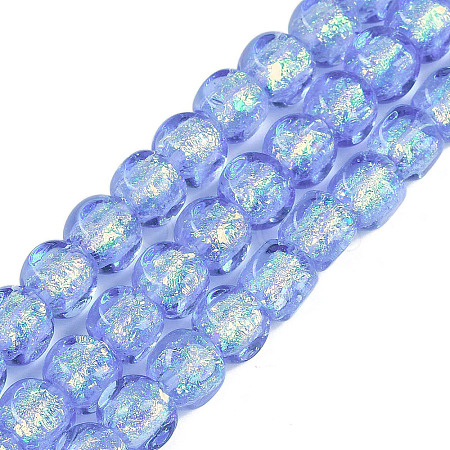 Handmade Foil Lampwork Beads Strands FOIL-K003-05C-1