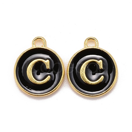 Golden Plated Alloy Charms X-ENAM-S118-02C-1