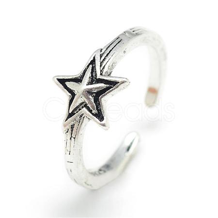 Adjustable Alloy Cuff Finger Rings RJEW-S038-035-1