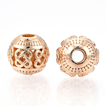 Rack Plating Alloy Beads FIND-C055-07G-1