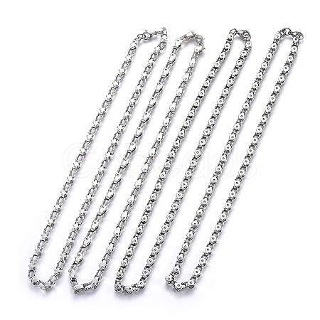 304 Stainless Steel Chain Necklaces NJEW-F242-15P-C-1