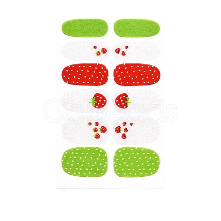 Avocados & Strawberries & Flowers Full Cover Nail Art Stickers MRMJ-T109-WSZ639-1