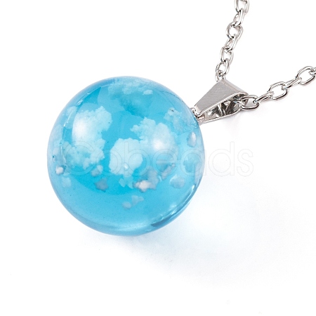 Resin Pendant Necklaces NJEW-L181-01P-01-1