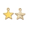 Alloy Enamel Pendants, Cadmium Free & Nickel Free & Lead Free, Star Charm, Golden, Gold, 18x15.5x1.5mm, Hole: 1.8mm