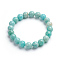 Natural Amazonite Stretch Bracelets, Round, 2-1/8 inch(5.3cm), Bead: 10.8~11.5mm