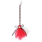 Halloween Witch Broom Ornament, with Grenadine, for Halloween Broomstick Witches Broom, Crimson, 550x200mm