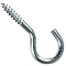 Iron Cup Hook Ceiling Hooks, Screw Hanger, for Indoor and Outdoor Use, Platinum, 101.5mm