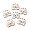 Alloy Pendants, with Enamel, Light Gold, Cat, White, 16x18.5x1.5mm, Hole: 1.6mm