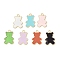 Alloy Enamel Pendants, Bear Charm, Golden, Mixed Color, 20.5x13x1mm, Hole: 1.7mm