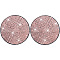 PVC Rhinestone Anti-slip Coaster, Silicone Cup Holder Insert Coaster, Flat Round, Pink, 70mm