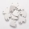 Tarnish Resistant 201 Stainless Steel Charms, Stamping Blank Tag, Heart, Stainless Steel Color, 10.8x12.8x1mm, Hole: 1.5mm