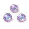 Glass Rhinestone Cabochons, Flat Back & Back Plated, Faceted, Diamond, Vitrail Light, 6x4.5mm