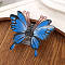 Resin Claw Hair Clips, Hair Accessories for Women & Girls, Butterfly, Royal Blue, 75x70mm