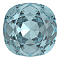 Preciosa&reg MAXIMA Crystal Fancy Stones, Czech Crystal, 435 36 132 Cushion Square, Dura Foiling, Aqua Bohemica, 10x10mm