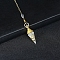 Resin Cone Dowsing Pendulums, Natural Moonstone Chip inside and Metal Findings Charm, 380mm