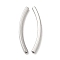 Non-Tarnish 304 Stainless Steel Tube Beads, Curved Tube, Stainless Steel Color, 40x5x3mm, Hole: 2x2mm