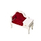 Mini Wood Sofa with Cabinet Furniture Model, Miniature Dollhouse Decorations Accessories, Red, 95x42x80mm