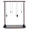 CREATCABIN 1 Set Small Crystal Display Shelf, Crystal Dowsing Pendulum Display Hanging Holder Stand, with Butterfly Pattern, with 3Pcs Gemstone Drowsing Pendulums, Black, Finish Product: 8x25x30cm