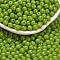 Opaque Colours Glass Seed Beads, Round, Yellow Green, 4.5x3.5mm, Hole: 1mm, about 4500pcs/pound