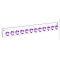 Acrylic Jewelry Display Hanger Rack, Medal Holder Frame, Rectangle, Purple, 3.5x34x1.7cm, Hole: 8mm