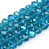 Electroplate Glass Beads Strands X-EGLA-A034-T10mm-L25-1