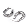 Non-Tarnish 304 Stainless Steel Flower Hoop Earrings for Women EJEW-I284-14P-2