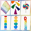ANATTASOUL 6 Pair 6 Style Rainbow Color Pride Heart Acrylic & Polymer Clay Lollipop & Polyester Tassel Dangle Earrings EJEW-AN0003-33-3
