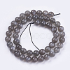 Natural Black Moonstone Beads Strands G-J157-8mm-05-2