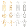 DICOSMETIC 16Pcs 8 Style 201 Stainless Steel Laser Cut Pendants STAS-DC0009-93-1