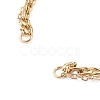 Two-Layer 304 Stainless Steel Curb Chain & Brass Cable Chain Bracelet Making AJEW-JB00923-2