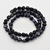 Synthetic Blue Goldstone Bead Strands G-P070-55-2