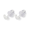 999 Sterling Silver Stud Earrings for Women EJEW-S215-30S-07-1