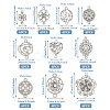  60Pcs 10 Styles Tibetan Style Alloy Connector Charms FIND-TA0002-97-13