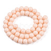 Opaque Solid Color Glass Beads Strands GLAA-T032-P8mm-09-3