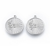 Tarnish Resistant 304 Stainless Steel Pendant Rhinestone Settings STAS-N097-252P-3