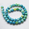 Synthetic Ocean White Jade Beads Strands G-L019-8mm-06-3