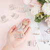 CHGCRAFT 15Pcs 3 Style Crown Alloy Rhinestones Hair Combs FIND-CA0005-94-3